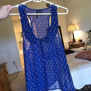 Sheer Cobalt Tank/Blouse